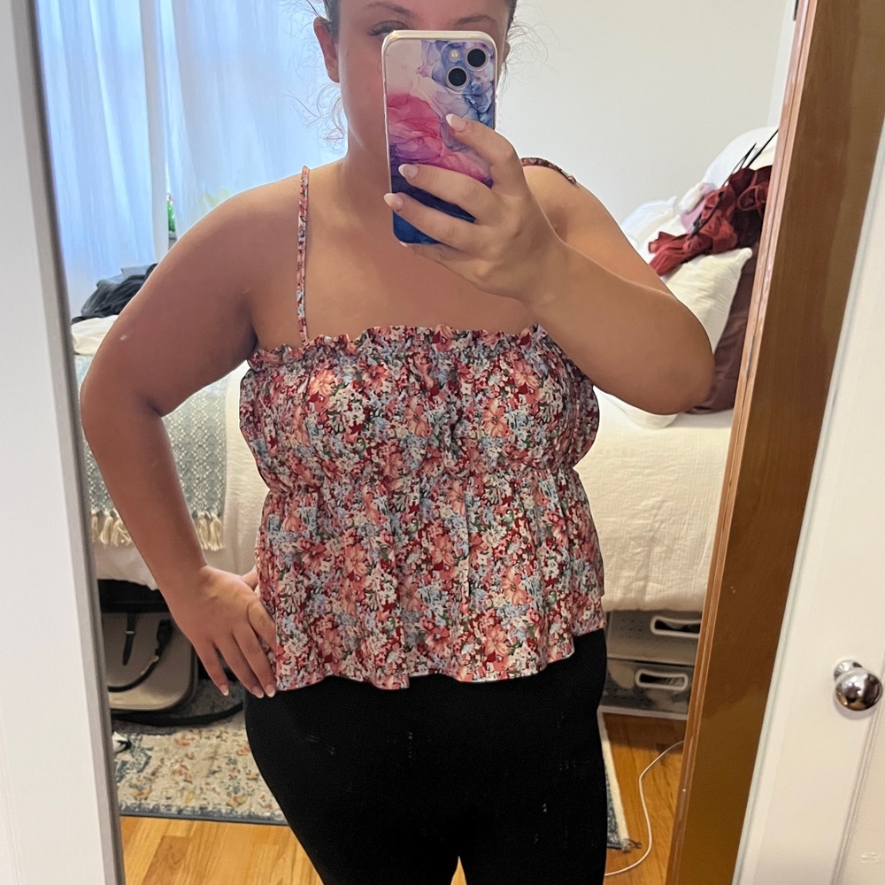 Floral Cropped Tank